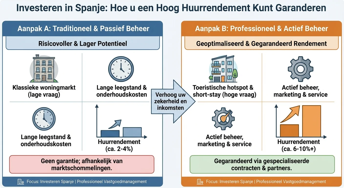 Een dynamisch perspectief van een modern Spaans kantoor waar een adviseur uitleg geeft over de fiscale kosten van Investeren Spanje aan een koppel, realistische setting met zonlicht.